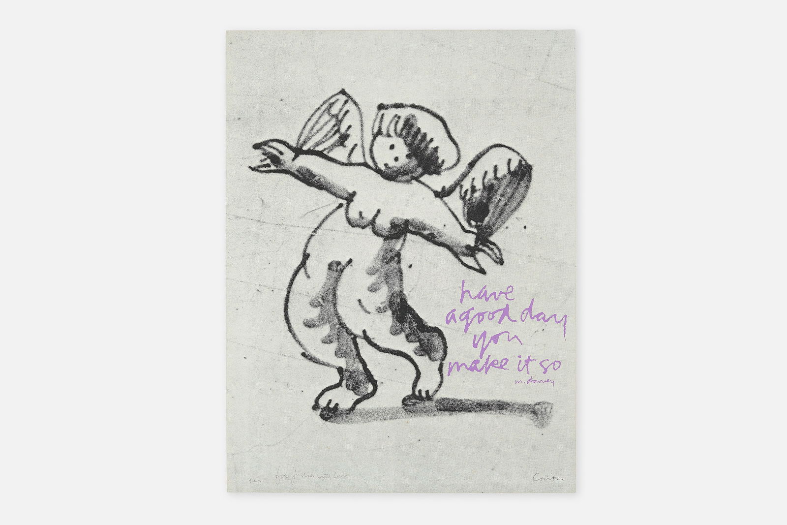 Corita Kent, 'delft angel': CORITA KENT 'deltf angel', 1976Screenprint. From the edition of 200.Signed in pencil "fCorita" at lower right, titled at lower left and "or Judie with love