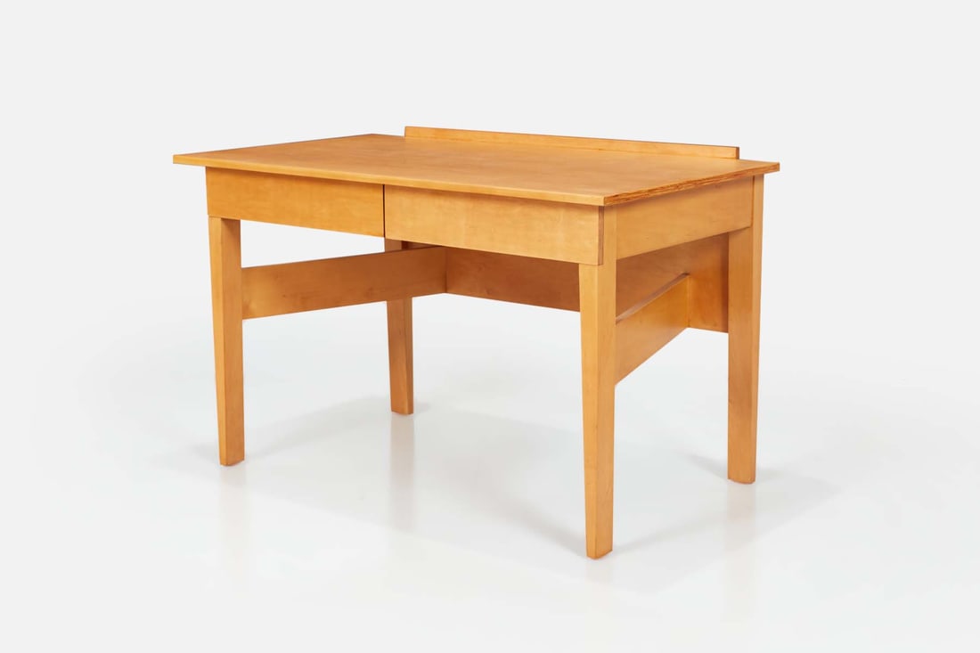 Roy McMakin, Custom Small Desk: ROY MCMAKINCustom small desk, 1990s Maple. Produced for Domestic Furniture Co., USA. 31" H x 48" W x 28" D