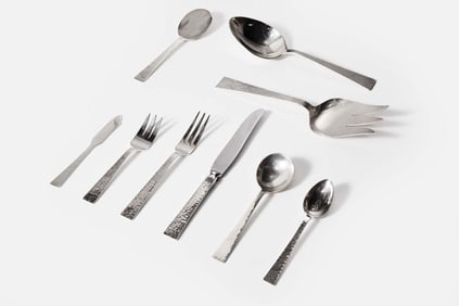 Allan Adler, 'Starlit' Sterling Flatware Service (52)