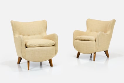 George Nelson, Wingback Lounge Chairs (2)