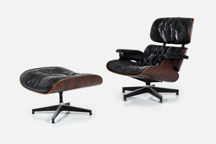 Charles + Ray Eames, Early Lounge Chair + Ottoman (2)