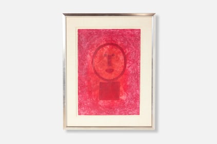 Rufino Tamayo, 'Cara en Rojo' Mixografia
