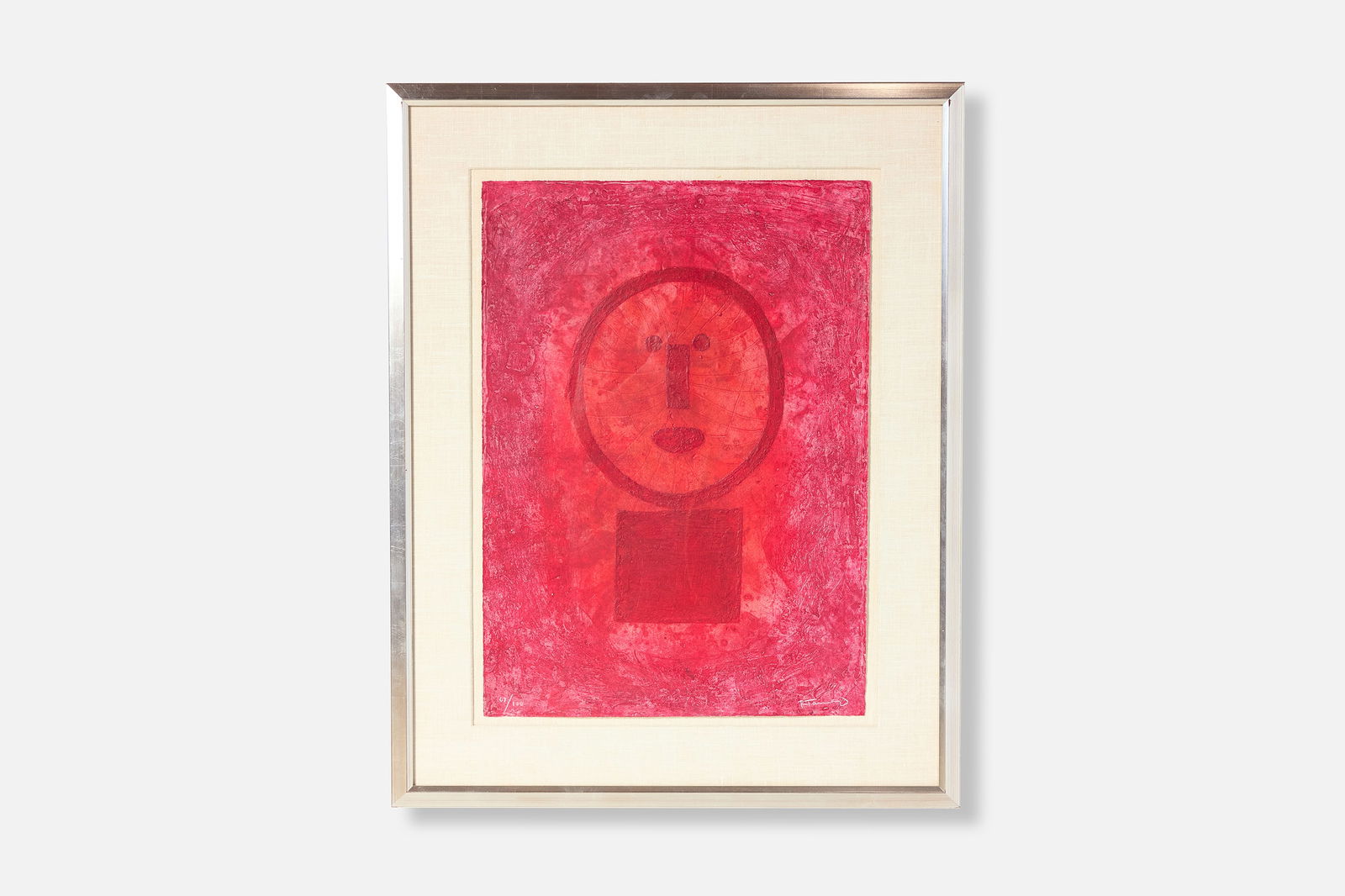 Rufino Tamayo, 'Cara en Rojo' Mixografia (1 of 11)