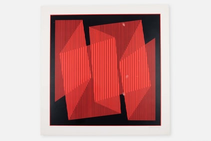 Julian Stanczak, 'Cadmium Red'