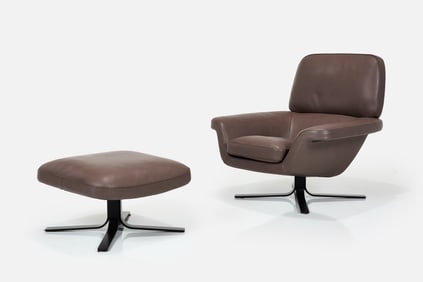 Rodolfo Dordoni, 'Blake Soft' Lounge Chair + Ottoman (2)
