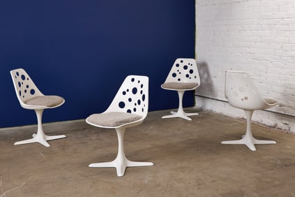 Maurice Burke + Yukie Taga, Custom 'Tulip' Chairs (4)