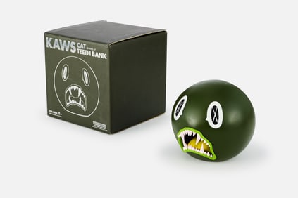 KAWS (Brian Donnelly), 'Cat Teeth Bank (Green)'
