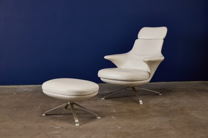James Irvine, 'Radar' Lounge Chair + Ottoman (2)