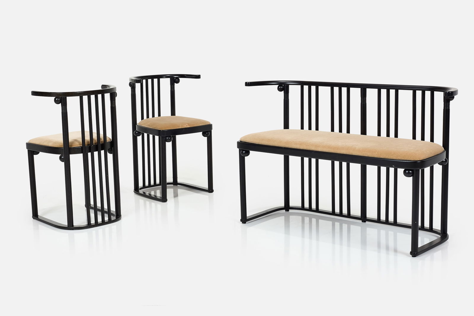 Josef Hoffmann, 'Fledermaus' Seating Set (3) (1 of 12)