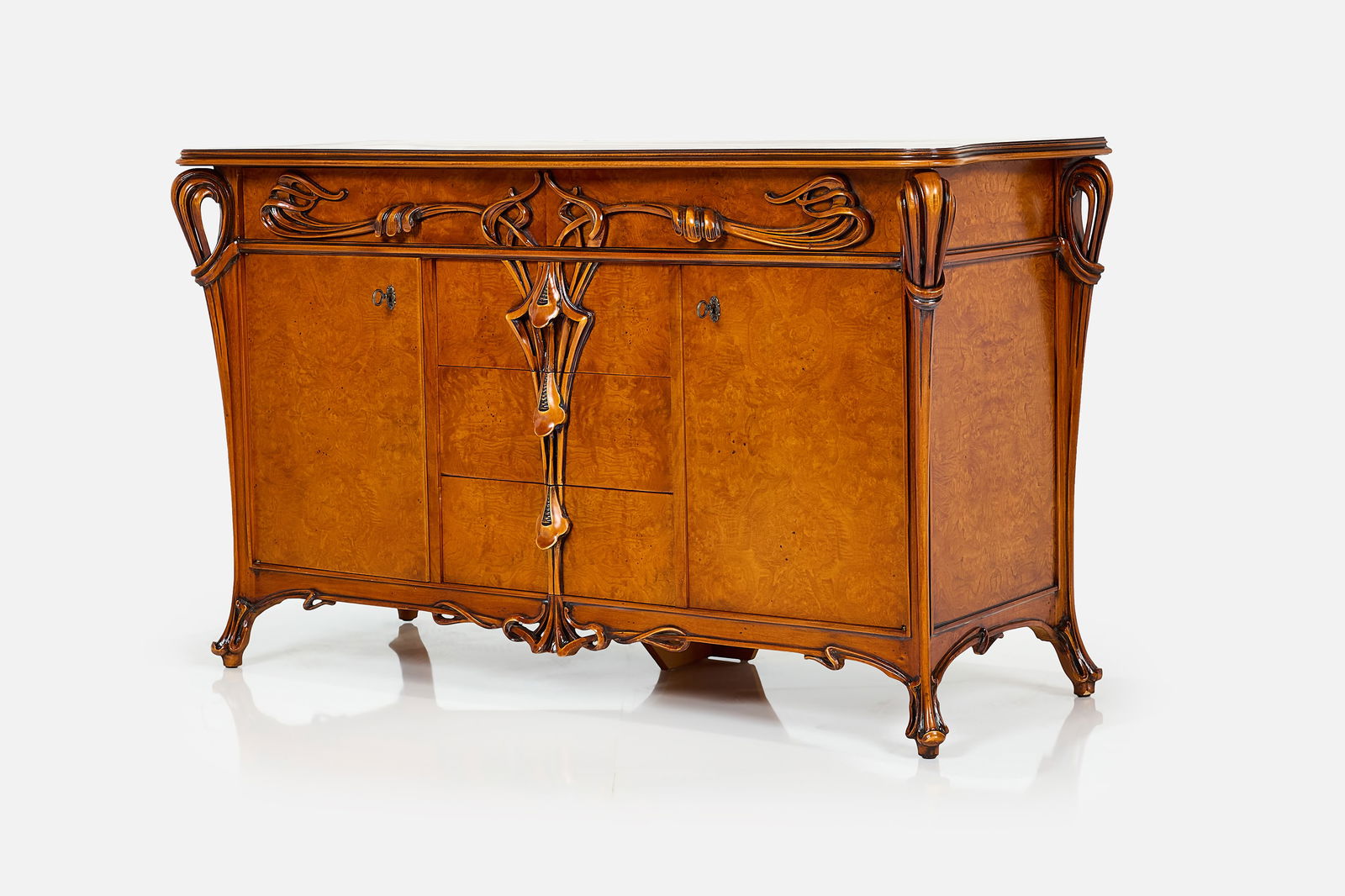 Art Nouveau Style, Carved Sideboard (1 of 14)