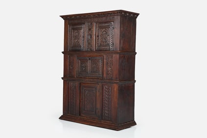 Continental, Carved Antique Cabinet