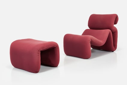 Jan Ekselius, 'Etcetera' Chair + Ottoman (2)