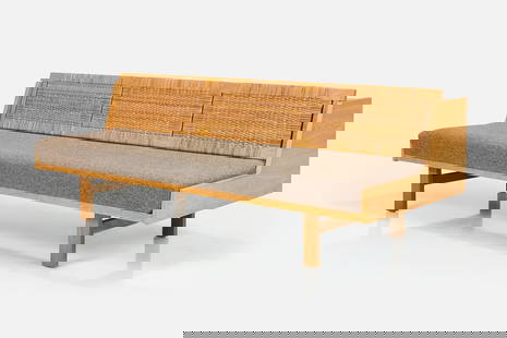 Hans J. Wegner, GE-258 Daybed: HANS J. WEGNERDaybed, model no. GE-258, 1960sTeak, upholstery. Manufactured by Getama, Denmark. 31" H x 81" W x 38" DSeat Height: 16.5"