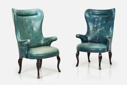 Frits Henningsen Style, Wingback Chairs (2)