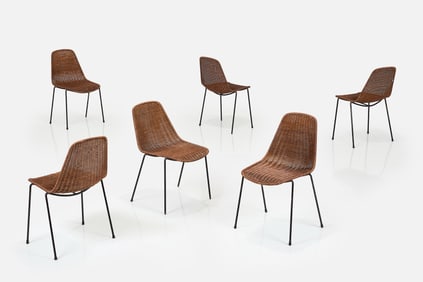 Franco Campo + Carlo Graffi, Stacking Chairs (6)