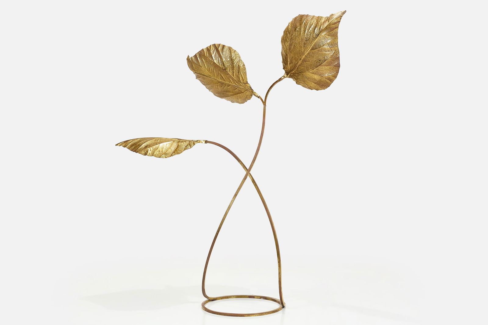 Tommaso Barbi + Carlo Giorgi, 'Rabarbaro' Floor Lamp: TOMMASO BARBI + CARLO GIORGI'Rabarbaro' floor lamp, ca. 1970Brass. Produced by Bottega Gadda, Italy.Each stem with a "MADE IN ITALY" sticker. 75" H x 62" W x 24