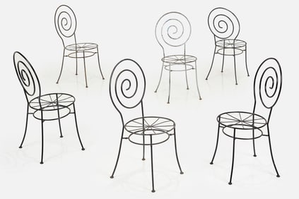 Postmodern, Spiral-Back Dining Chairs (6)