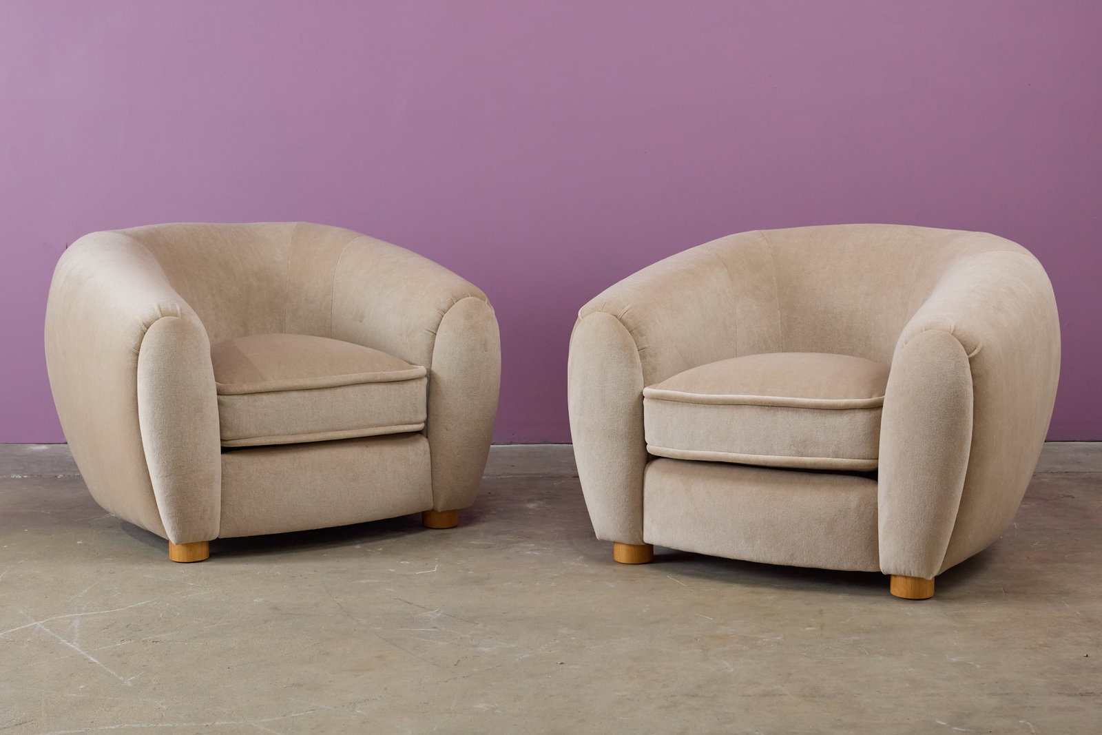 Jean Royere Style, 'Polar' Lounge Chairs (2) (1 of 11)