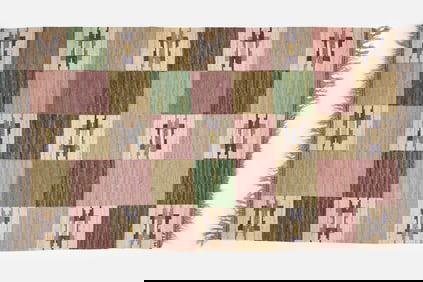 Marta Maas Fjetterstrom, 'Rutmattan' Rug - 8' 3" x 4' 10"