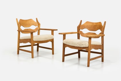 Henning Kjaernulf, 'Razor' Lounge Chairs (2)