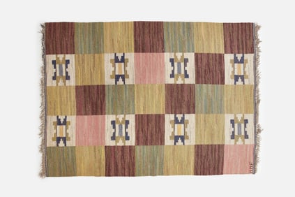 Marta Maas Fjetterstrom, 'Rutmattan' Rug - 6' 5" x 4'