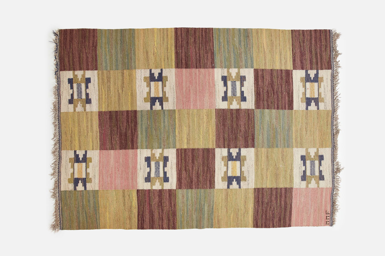 Marta Maas Fjetterstrom, 'Rutmattan' Rug - 6' 5" x 4' (1 of 9)