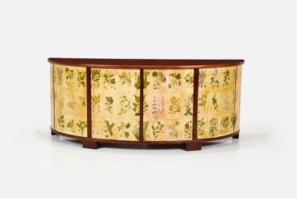 Josef Frank Style,  Demilune Cabinet