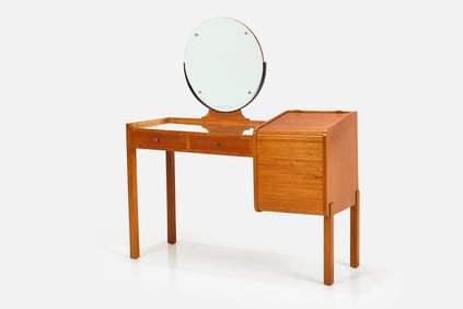 Danish, Tambour Vanity Table
