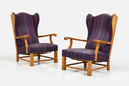 Henning Kjaernulf, Wingback Lounge Chairs (2)
