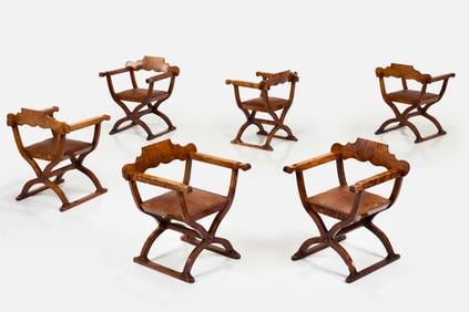 Danish, Savonarola Chairs (6)