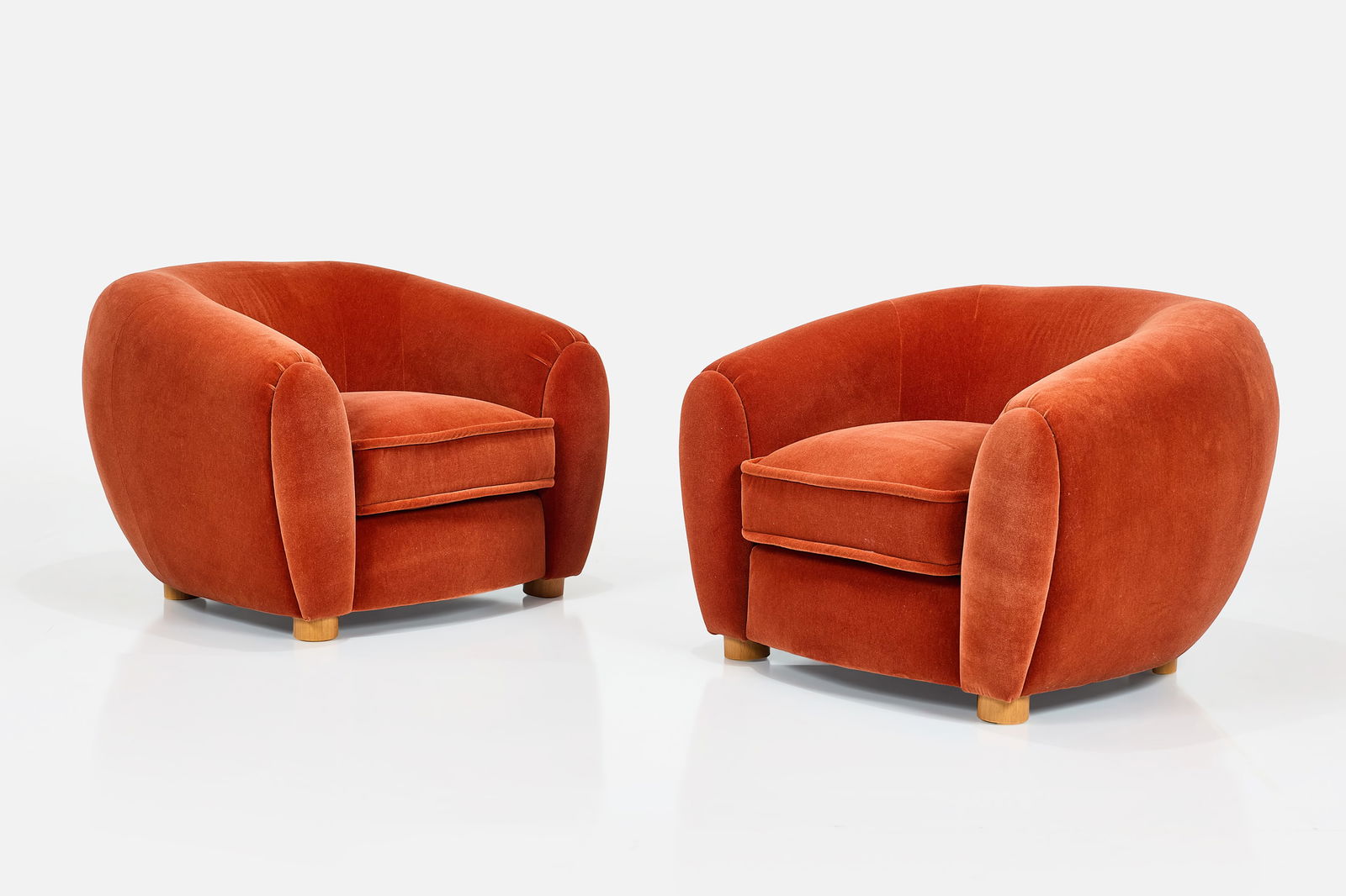 Jean Royere Style, 'Polar' Lounge Chairs (2) (1 of 11)