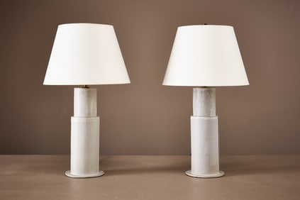 Dumais, 'Madeline' Stoneware Table Lamps (2)