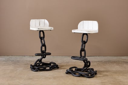 Nautical, Chain-Link Bar Stools (2)