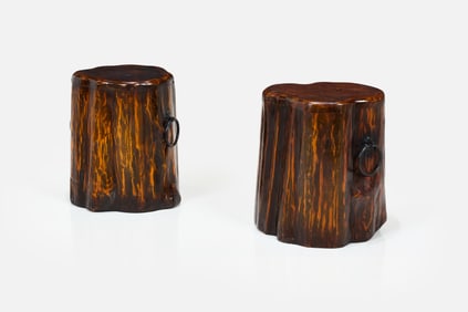 Rustic, Tree Trunk Stools (2)