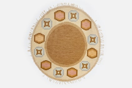 Ingegerd Silow, Round Flatweave Rug - 7'