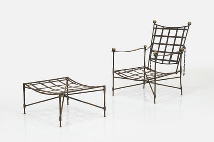 Mario Papperzini, 'Amalfi' Lounge Chair + Ottoman (2)