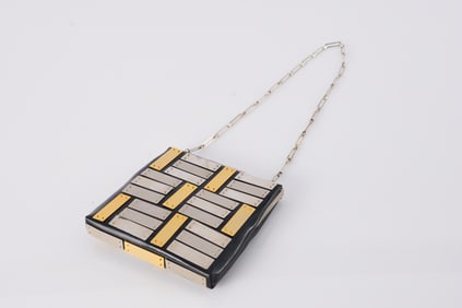 1968 Pierre Cardin, Metal-Plated Purse
