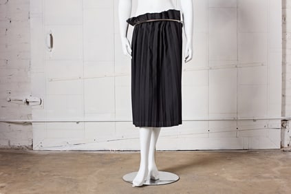 F/W 1998 Junya Watanabe, Pleated Skirt with Metal Wire Detail