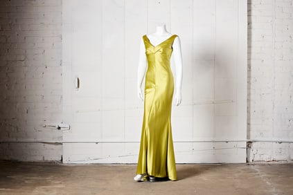 F/W 1995 Gianni Versace, Off-Shoulder Bias-Cut Gown