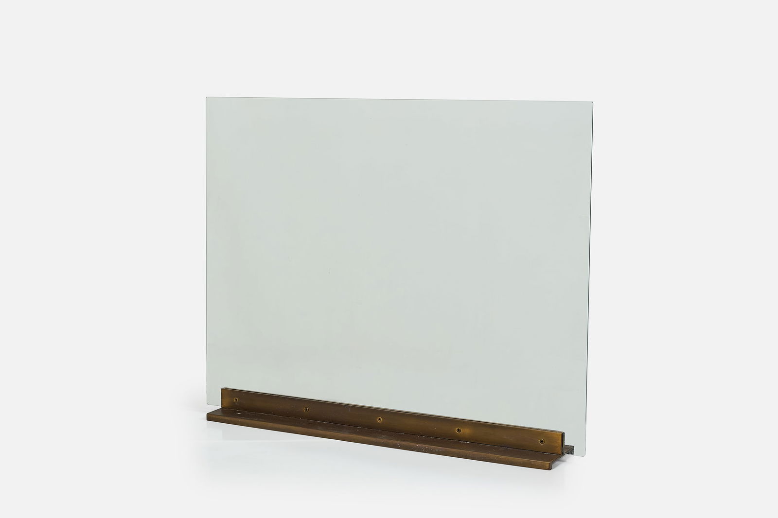 Contemporary, Fire Screen: CONTEMPORARY Fire screen, 2010s Glass, bronze. 33" H x 42" W x 6" D