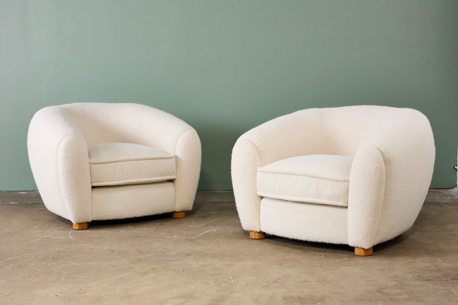 Jean Royere Style, 'Polar' Lounge Chairs (2) (1 of 10)