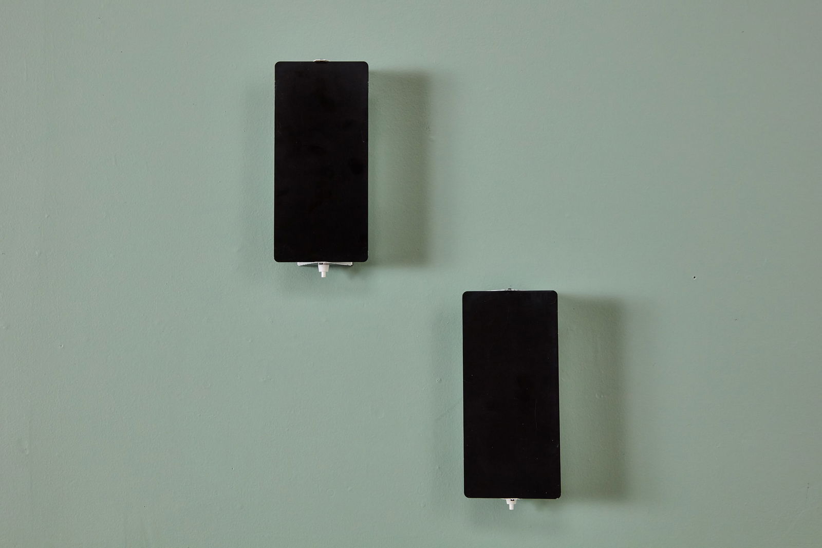 Charlotte Perriand, Large CP1 Sconces (2): CHARLOTTE PERRIAND Pair of large sconces, model no. CP1, 1963 Lacquered steel. Edited by Galerie Steph Simon and manufactured by La Societe Centrale d'Eclairage, France. Each: