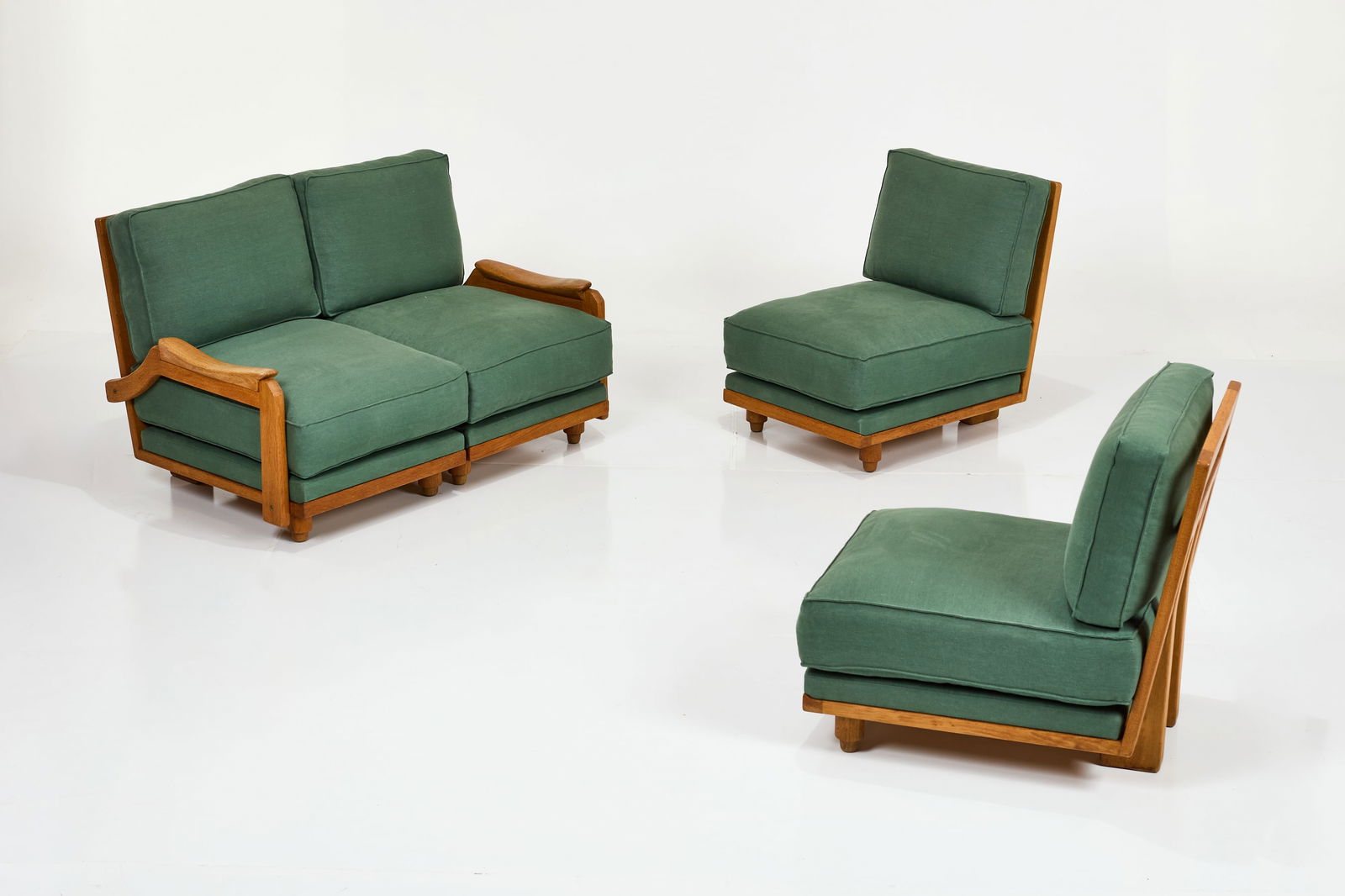 Robert Guillerme + Jacques Chambron, 'Elmyre' Sectional Sofa (4) - 4