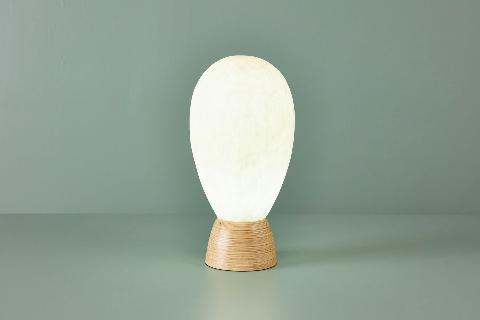 Joel Stearns, 'Q-Tip' Table Lamp: JOEL STEARNS'Q-Tip' table lamp, 2020sHardened hand-crafted paper, wood base. 19" H x 9" Diameter