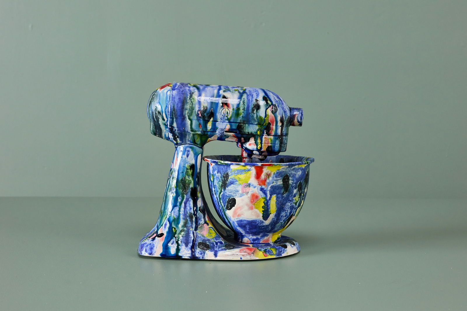 Matthew Merkel Hess, 'Mixer' Sculpture: MATTHEW MERKEL HESS 'Mixer', 2014 Glazed ceramic. Underside signed and dated. 12.75" H x 8.25" W x 13" D