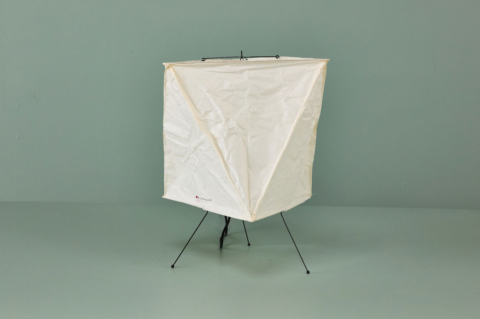 Isamu Noguchi, 'Akari' Light Sculpture: ISAMU NOGUCHI Akari light sculpture, model no. YA2, 1980s Painted metal, washi paper, bamboo. Manufactured by Ozeki & Co., Ltd., Japan. Artist's mark near top of