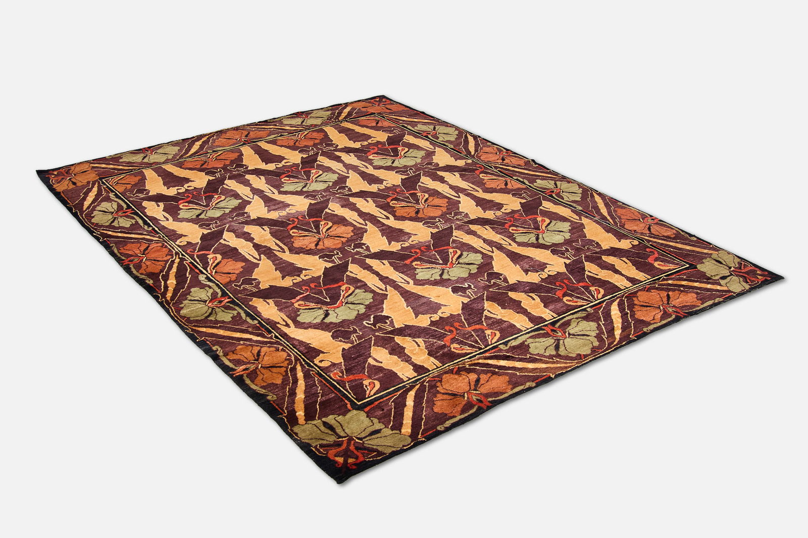 Arts + Crafts Style, Area Rug (13' 6" x 10'): ARTS + CRAFTS STYLE Area rug, late 20th century Hand-knotted wool. Produced by Knecht AG, Switzerland. 163" x 121" 