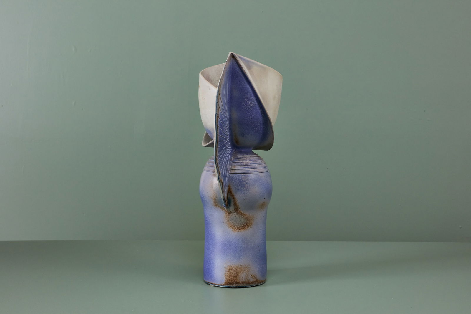 Studio Craft, Large vase: STUDIO CRAFT Large vase Glazed earthenware. Underside signed "Sclight". 23.5" H x 14" W x 8" D