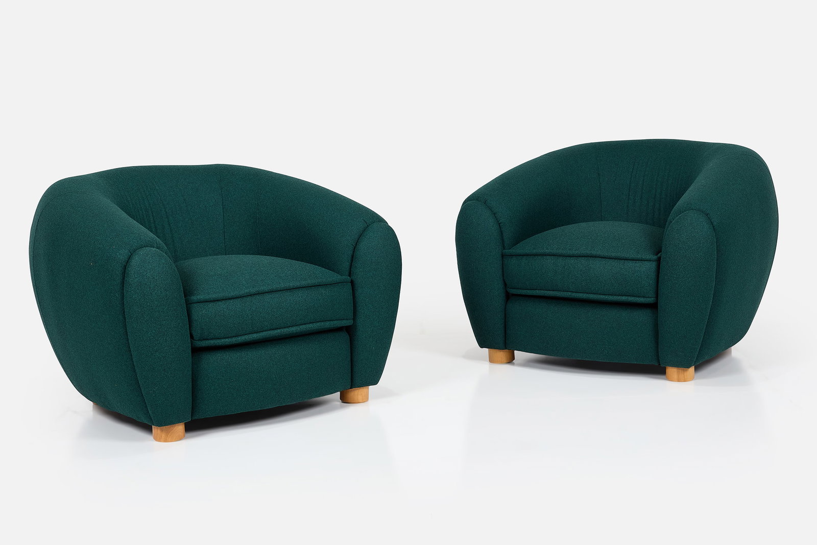 Jean Royere Style, 'Polar' Lounge Chairs (2) (1 of 8)