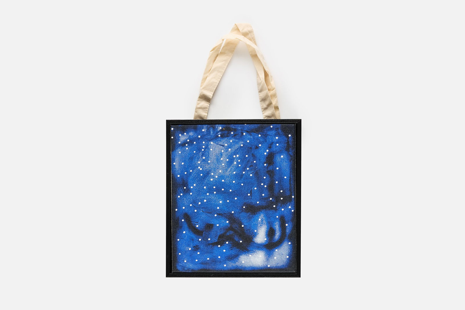 Lucien Smith, 'Blue' Stretched Tote: LUCIEN SMITH 'Blue', 2010 Screenprint on stretched canvas tote bag, framed. From the edition of 50. Framed: 11" H x 9.5" W